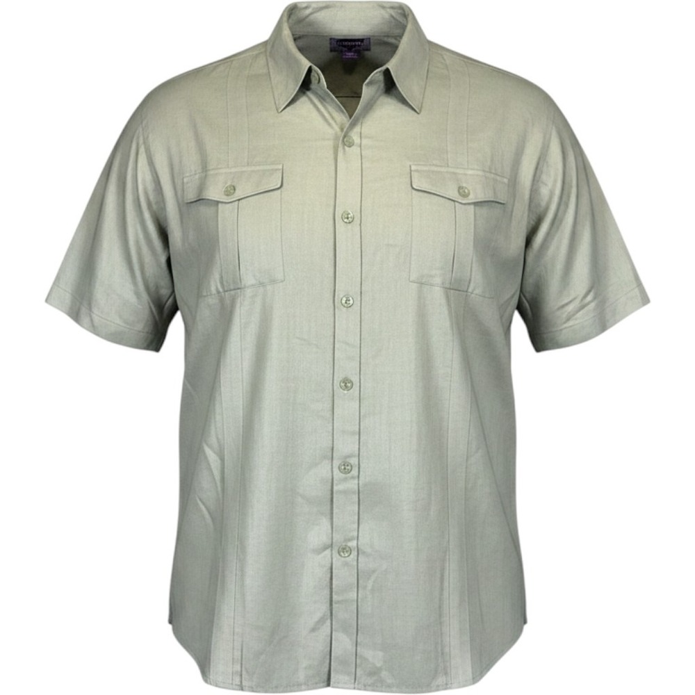 Empra Guayabera Shirt Mens 5XL Sage Green 100% Linen Short Sleeve Casual‎